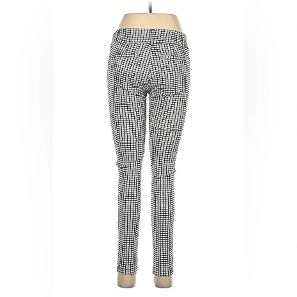 SZ M  women shinestar Houndstooth Skinny Dressy Pants black & white - Picture 3 of 7